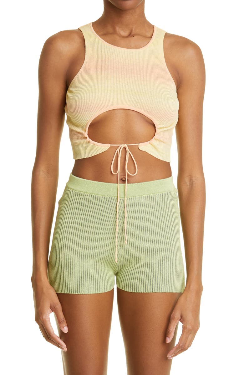 Paloma Wool Roure Cutout Reversible Crop Tank, Main, color,