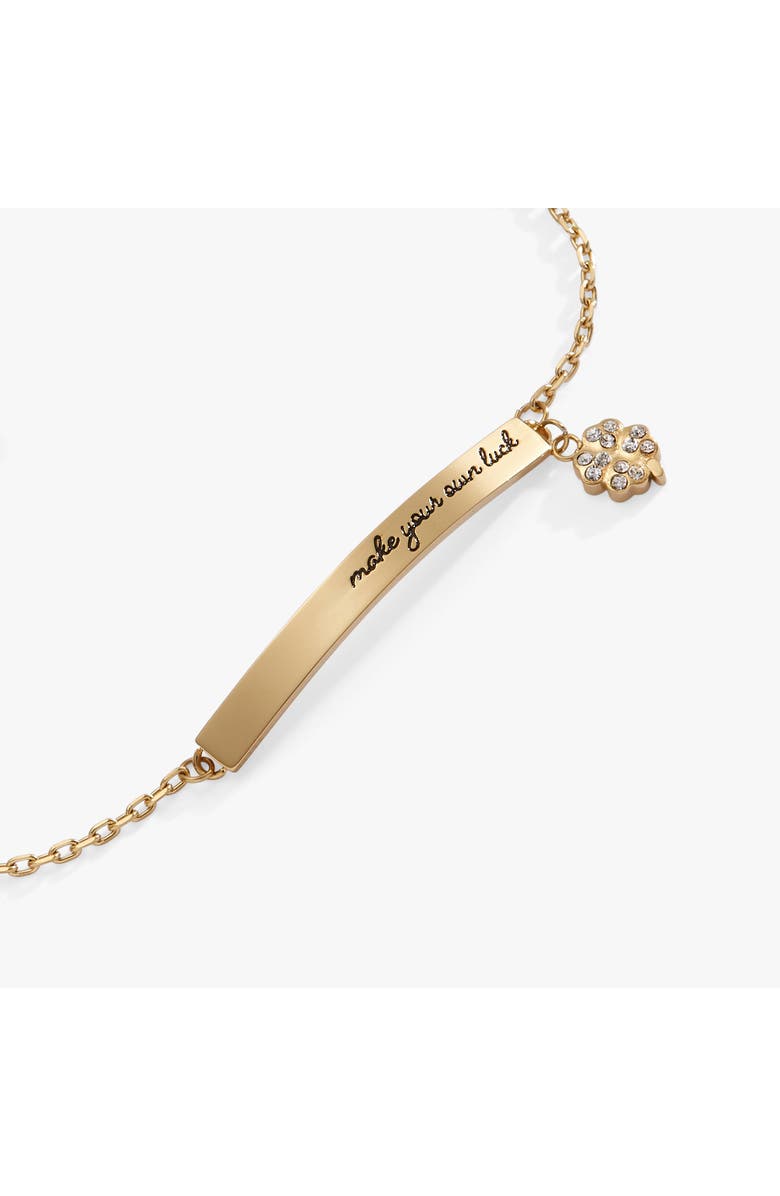 Alex and Ani Make Your Own Luck Inline Bracelet, Alternate, color, Gold