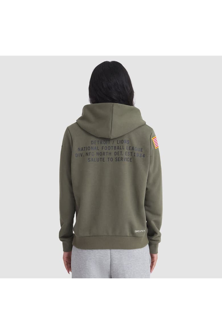 Women's Nike Olive Detroit Lions 2025 Salute to Service Sideline Standard Issue Dri-FIT Hoodie, Alternate, color, Olive