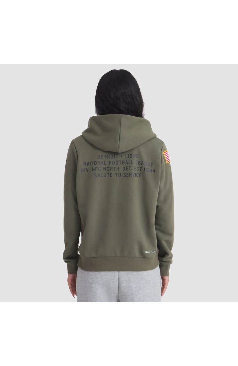 Nike Women's Nike Olive Detroit Lions 2025 Salute to Service Sideline Standard Issue Dri-FIT Hoodie, Alternate, color, Olive