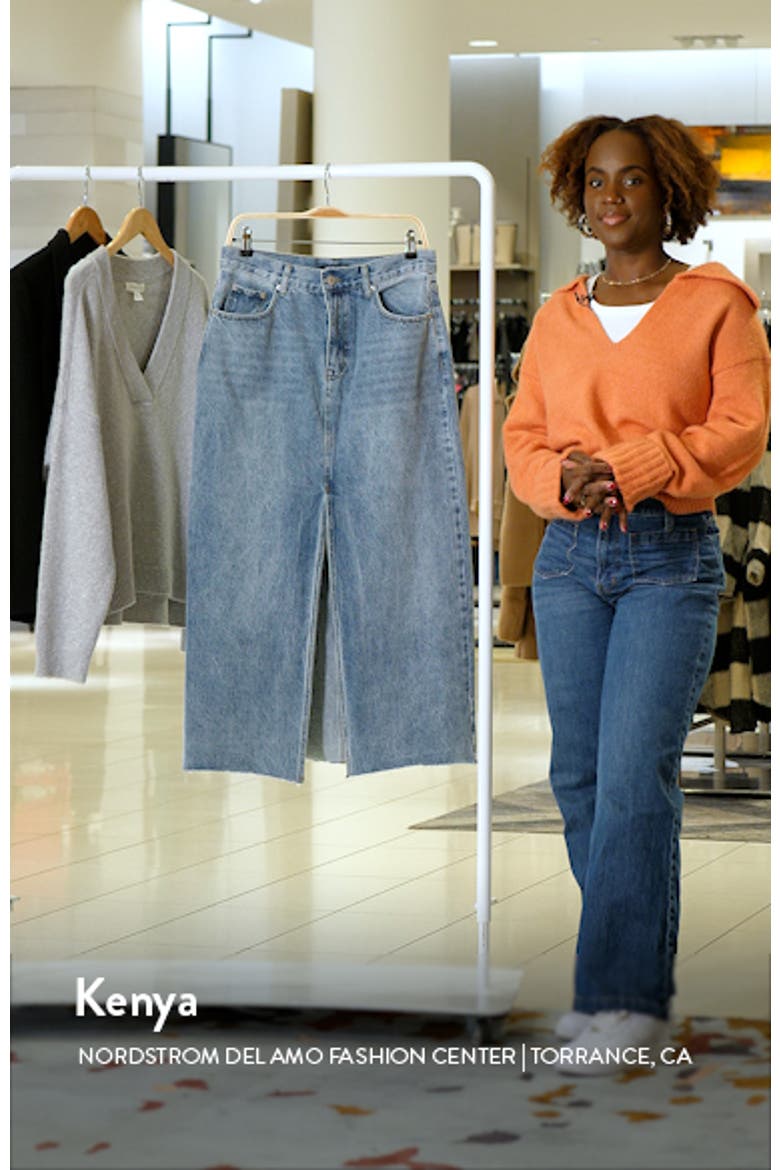 Avani Front Slit Denim Skirt video