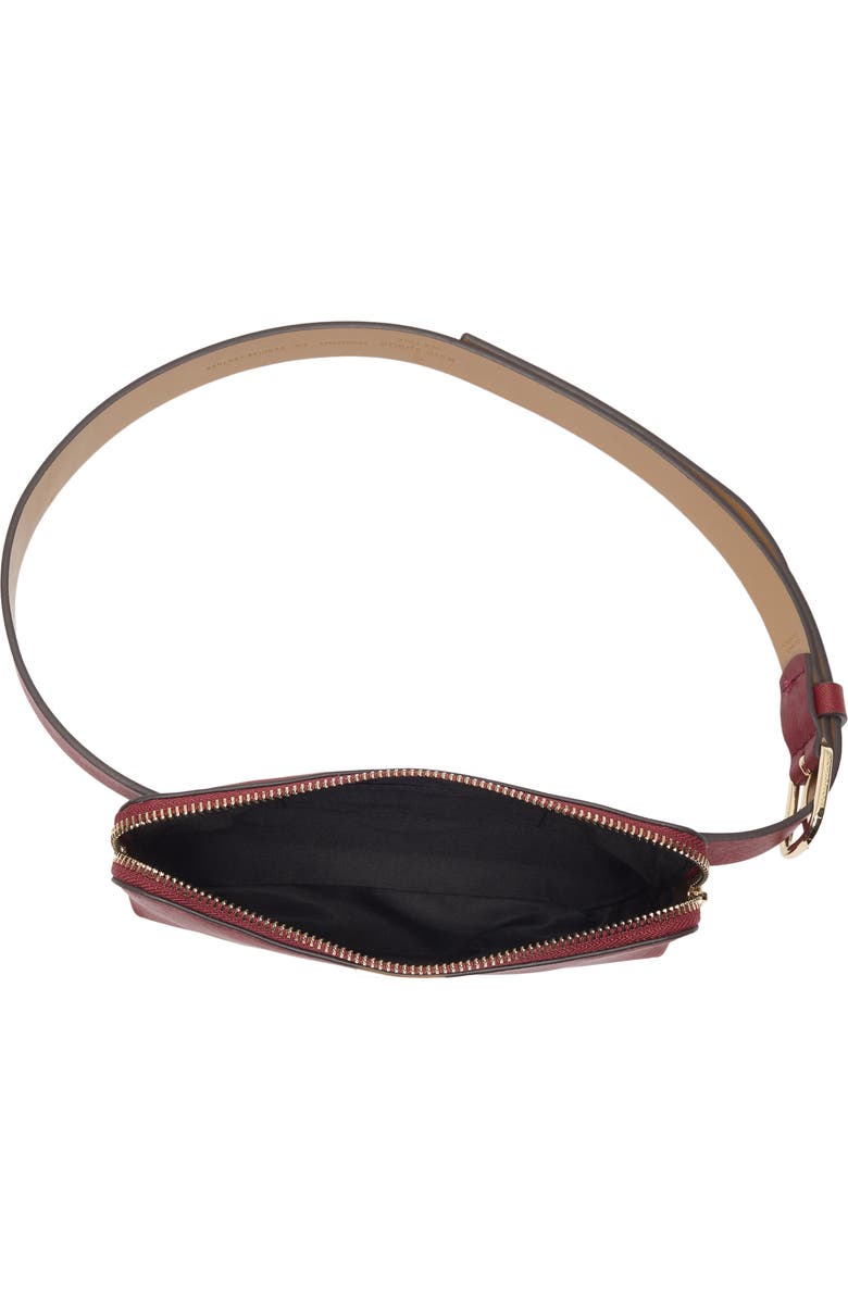 Kate Spade New York saffiano top zip belt bag, Alternate, color, Deep Lipstick