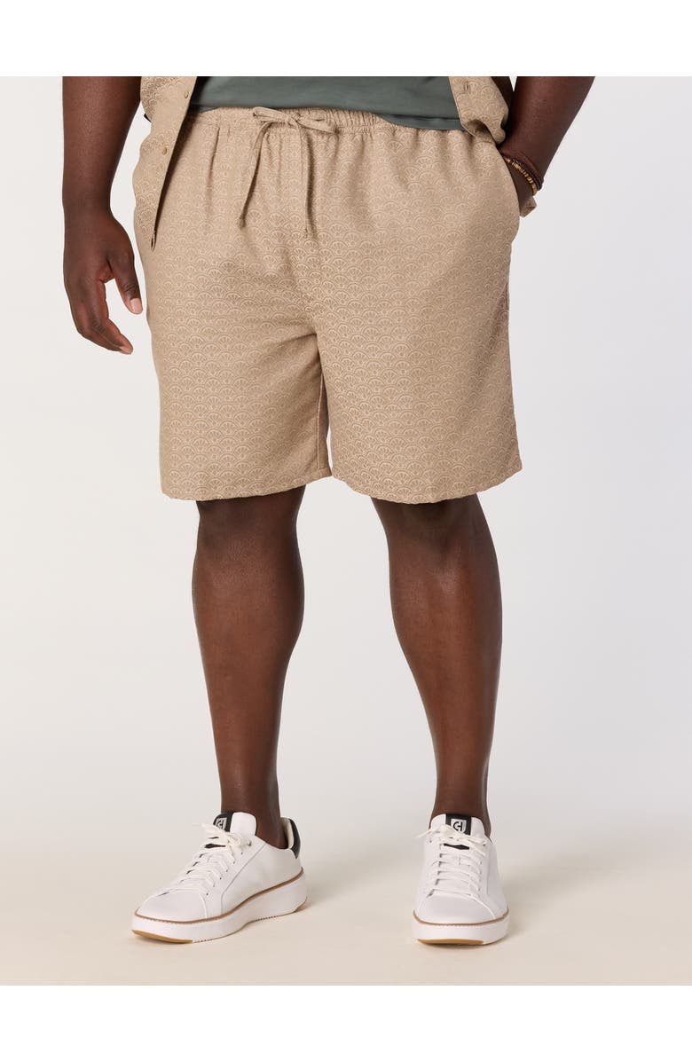 Society of One by DXL Big & Tall Resort Textured Shorts, Main, color, Dune