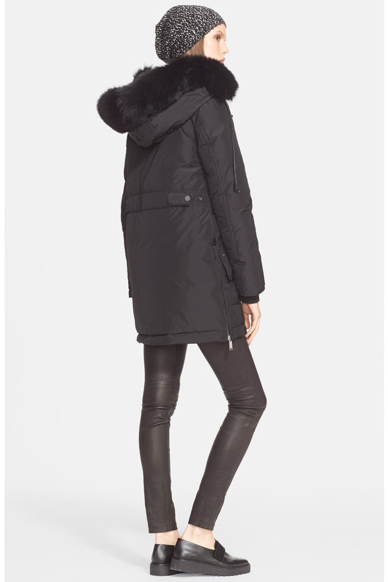 Five-Pocket Leather Pants, Alternate, color, BLACK