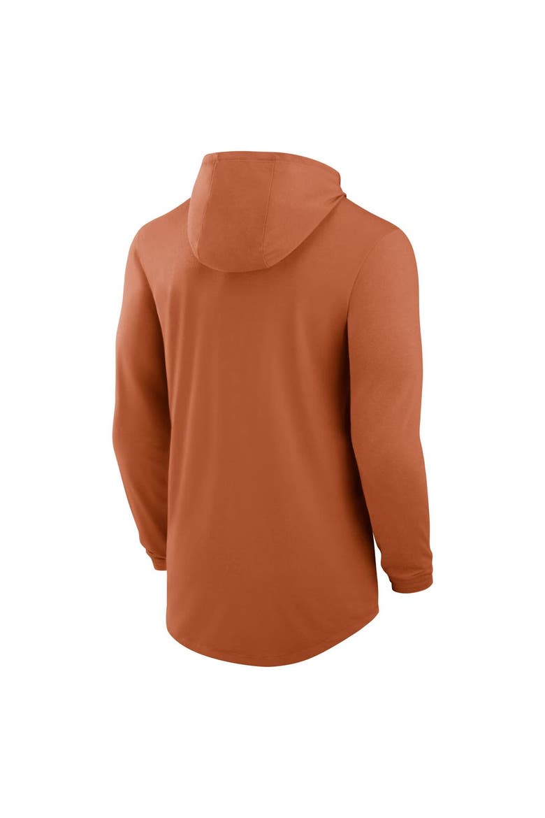 Men's Nike Texas Orange Texas Longhorns Legacy Tri-Blend Dri-FIT Long Sleeve Hoodie T-Shirt, Alternate, color, Burnt Orange