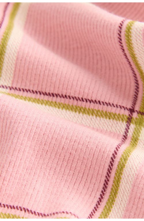 Next Kids' Check Rib Flare Leggings In Pink
