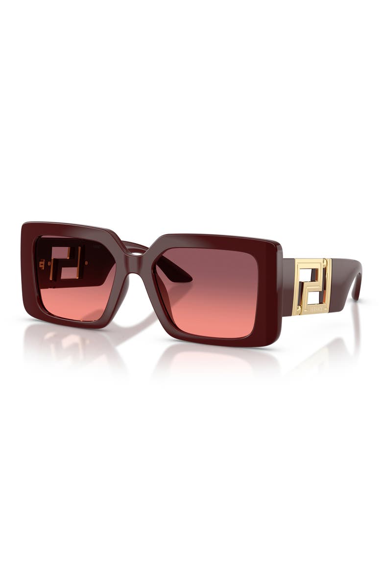 55mm Square Sunglasses, Alternate, color, BURGUNDY / PINK VIOLET