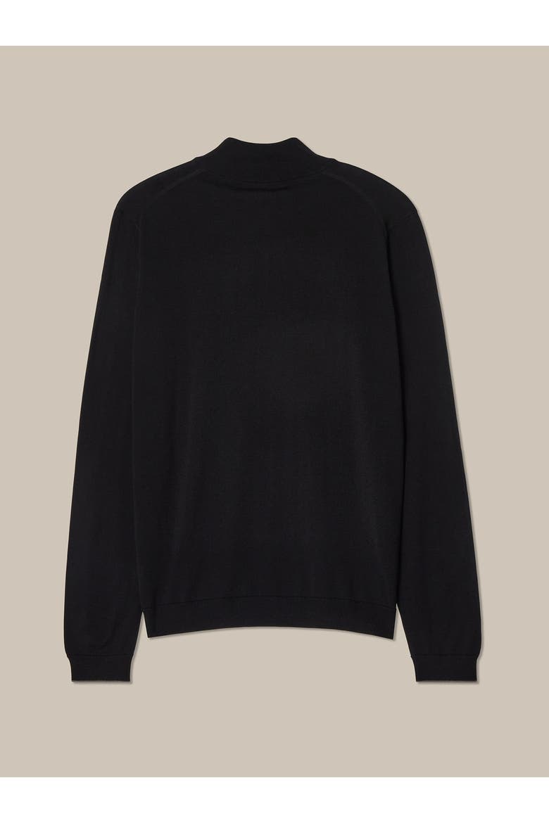 Eastwood Quarter Zip Sweater, Alternate, color, Black with Gray Tipping
