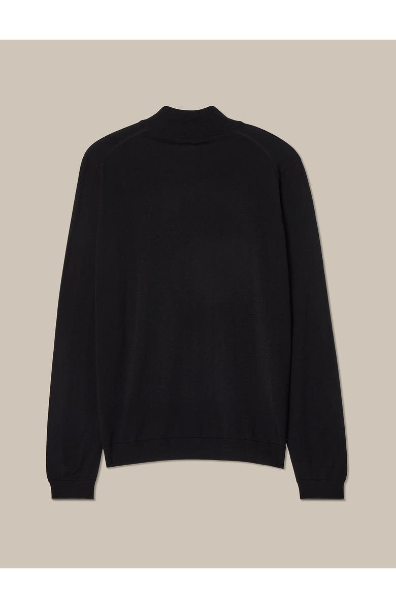 Robert Talbott Eastwood Quarter Zip Sweater, Alternate, color, Black With Gray Tipping