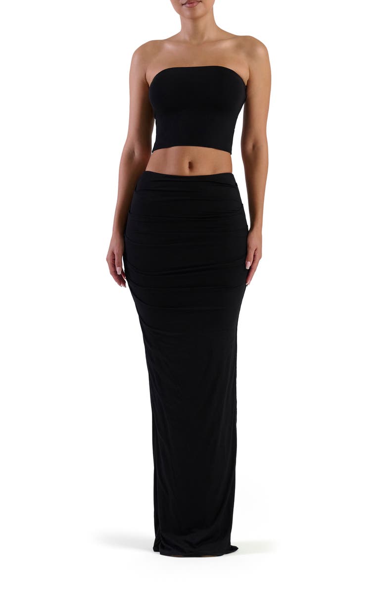 Naked Wardrobe Gather Good Maxi Skirt, Alternate, color,