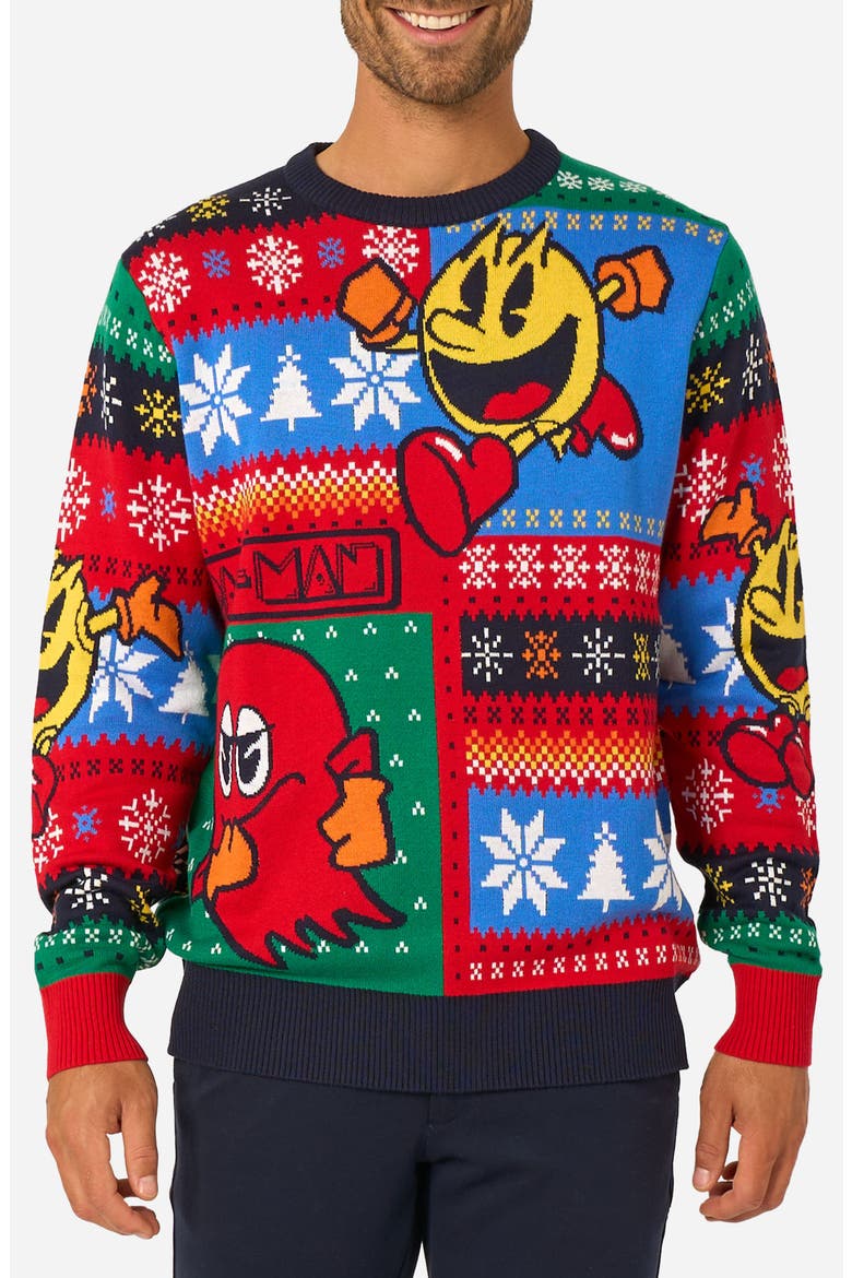 Pac-Man Holiday Sweater, Main, color, MISCELLANEOUS