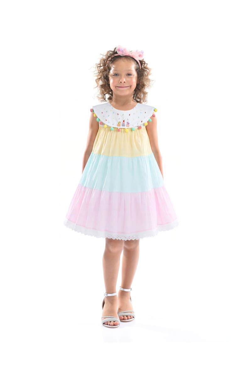 Layered Pom Dress, Main, color, Pink