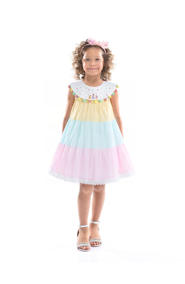 Mimi Tutu Layered Pom Dress, Main, color, Pink