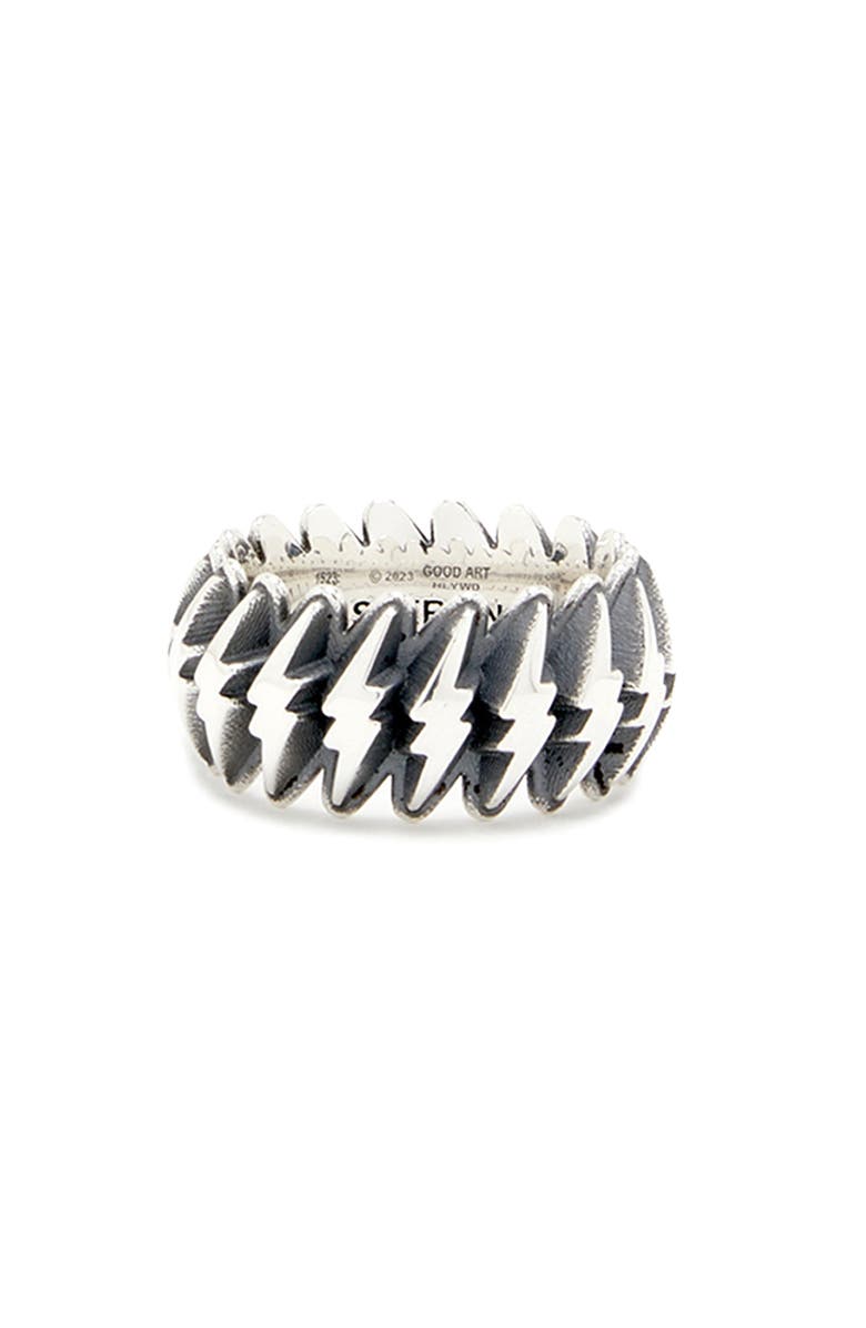 Good Art Hlywd Men's Shazam Model 25 Sterling Silver Ring, Main, color, Silver