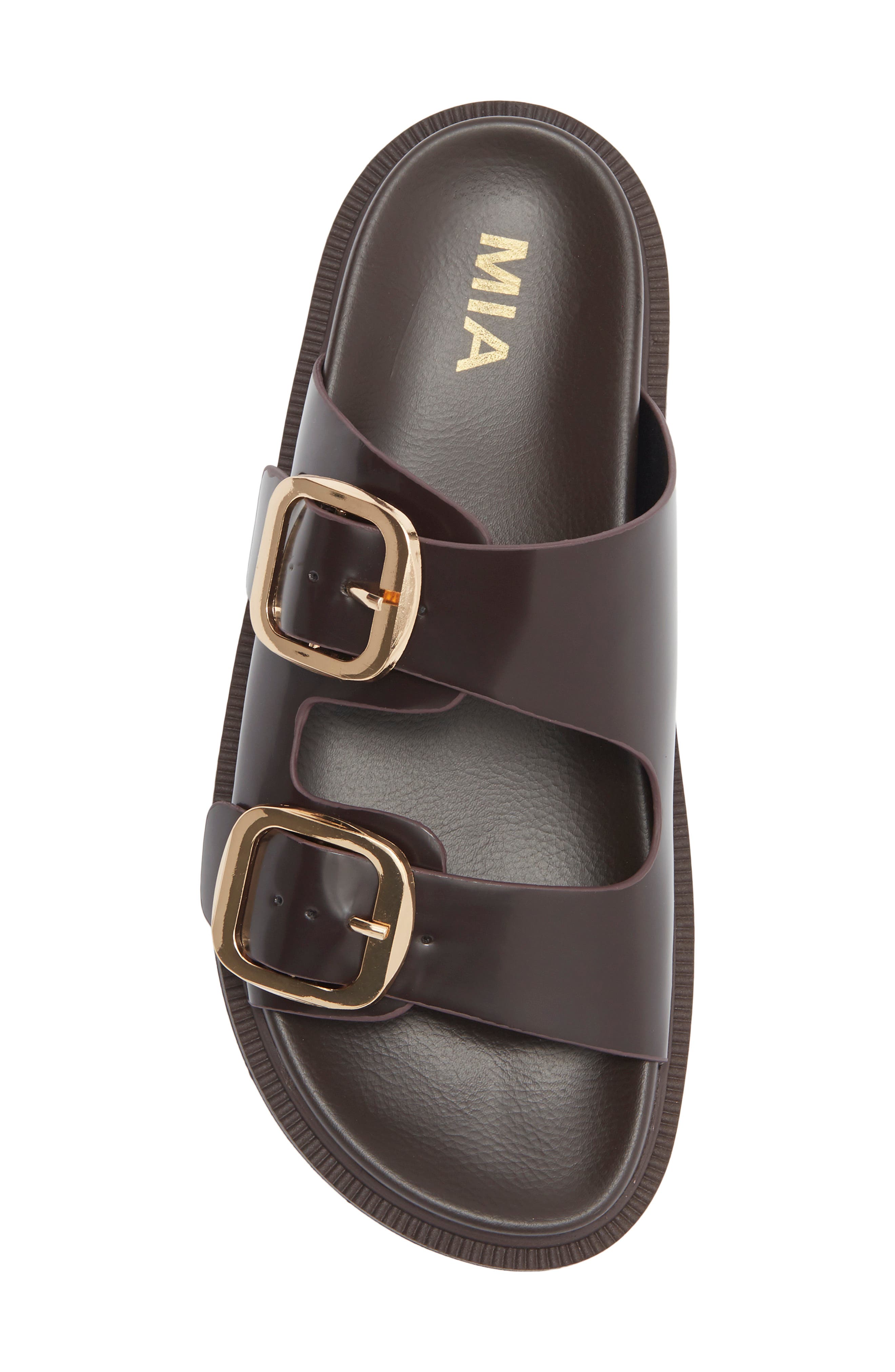 MIA Alttar Slide Sandal, Alternate, color, Coffee