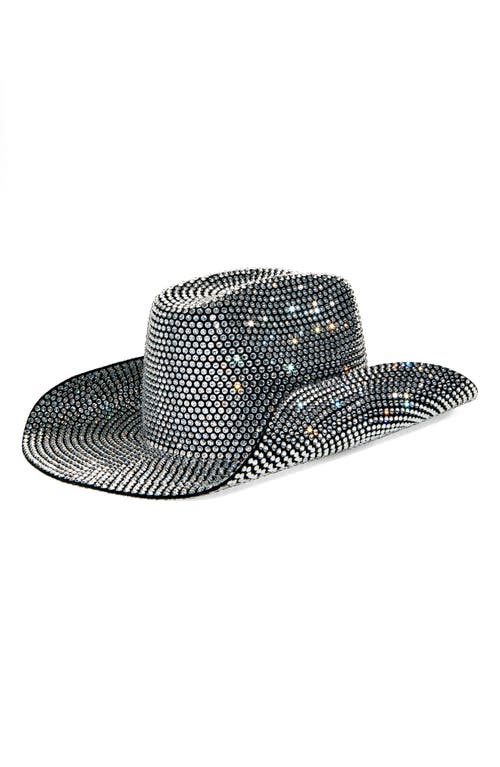 Ruslan Baginskiy Crystal Embellished Felted Wool Cowboy Hat in Black at Nordstrom, Size Small