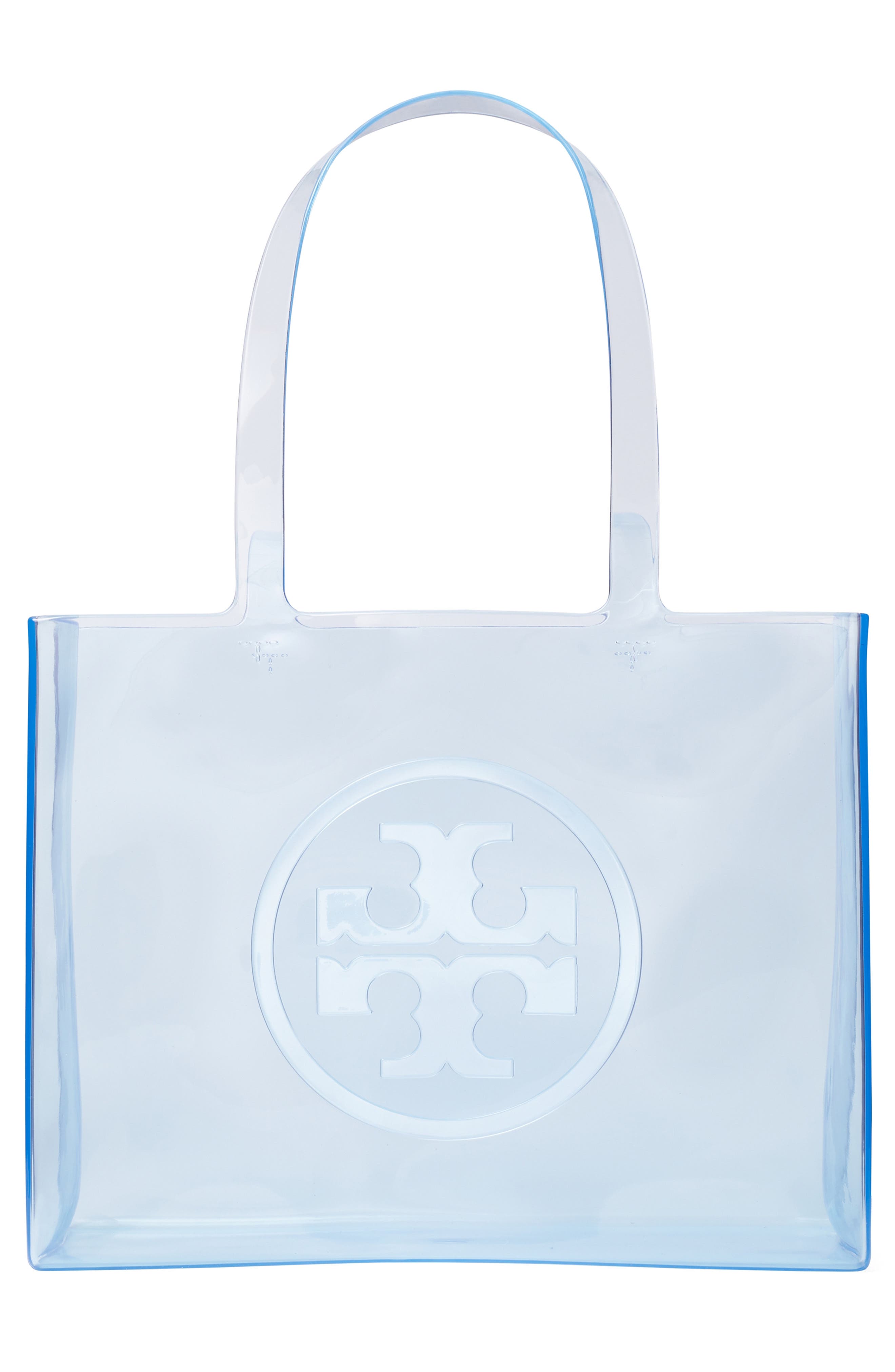 Tory Burch Small Ella Clear Tote, Main, color, Pool Blue
