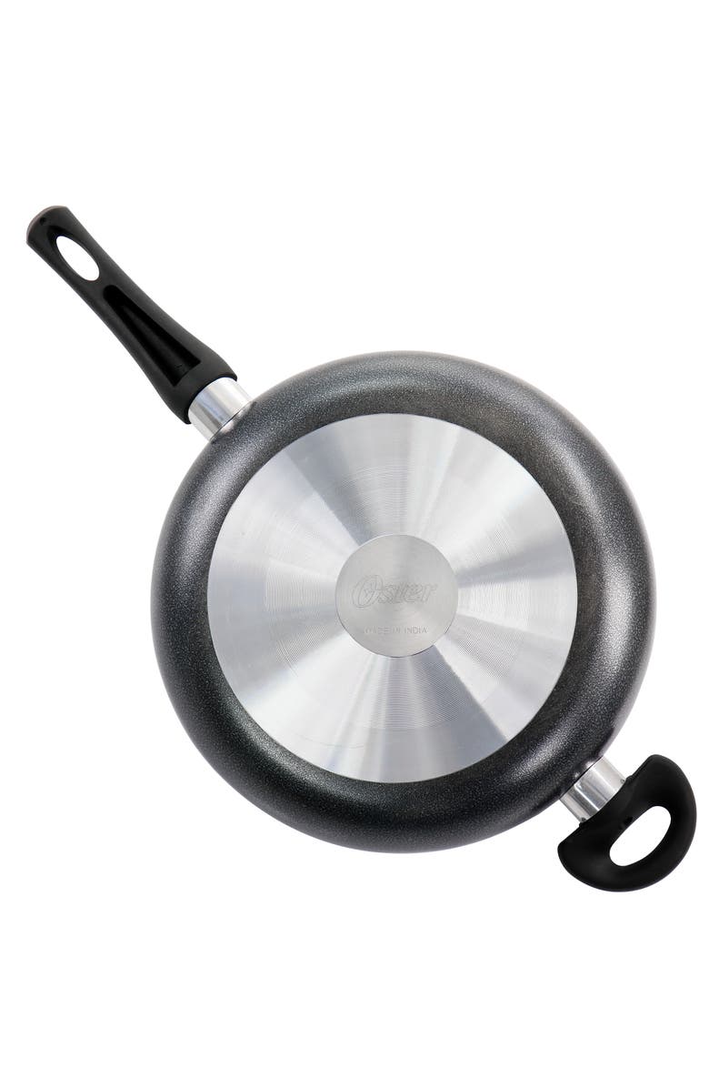 OSTER Pallermo 3.5 Quart Aluminum Nonstick Saute Pan with Lid, Alternate, color, Black