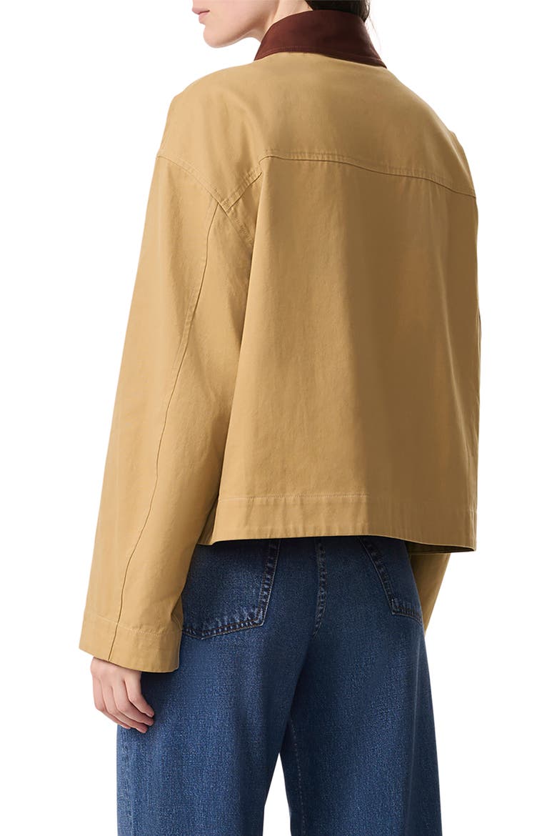Nonie Cotton Jacket with Removable Lining, Alternate, color, BEIGE