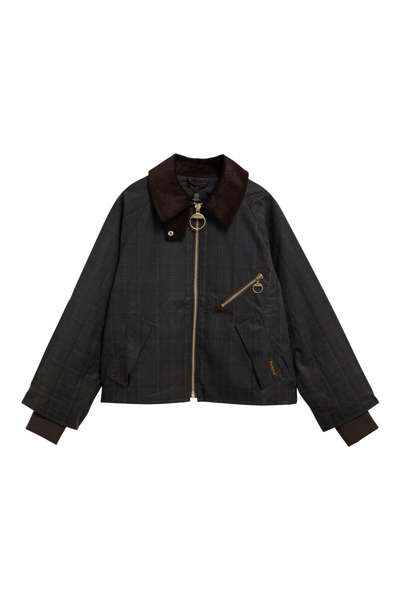 Arlene Checked Waxed Cotton Jacket, Alternate, color, CLASSIC/ SHADOW CLASSIC