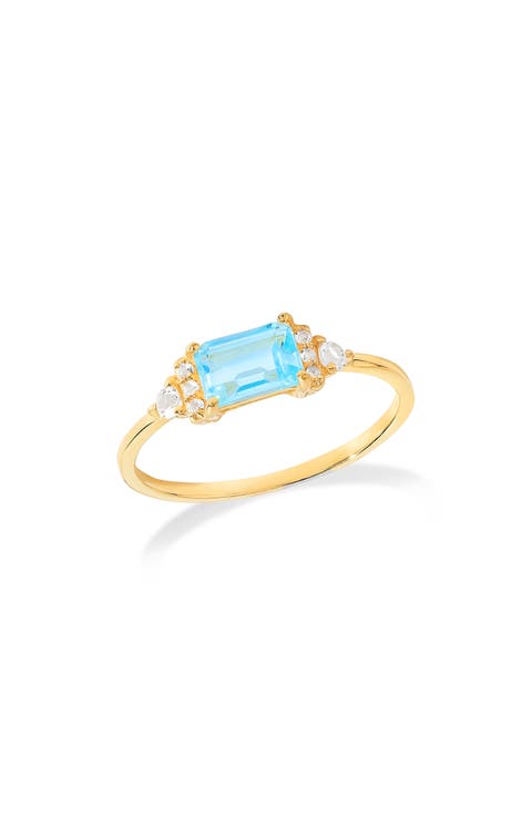 Baguette & Round Mix Gemstone Ring