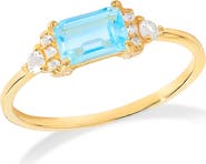 YS GEMS Baguette & Round Mix Gemstone Ring