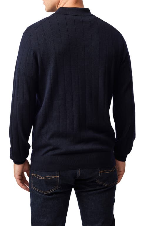 Rodd & Gunn Murdoch Merino Wool Polo In Blue