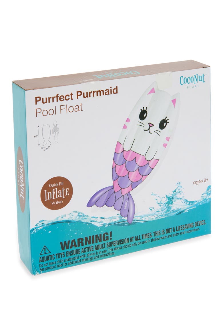 Purrfect Purrmaid Pool Float, Main, color, PINK