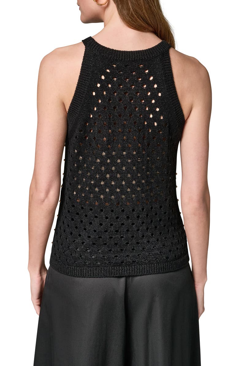 Donna Karan New York Hotfix Cotton Blend Sweater Vest, Alternate, color,
