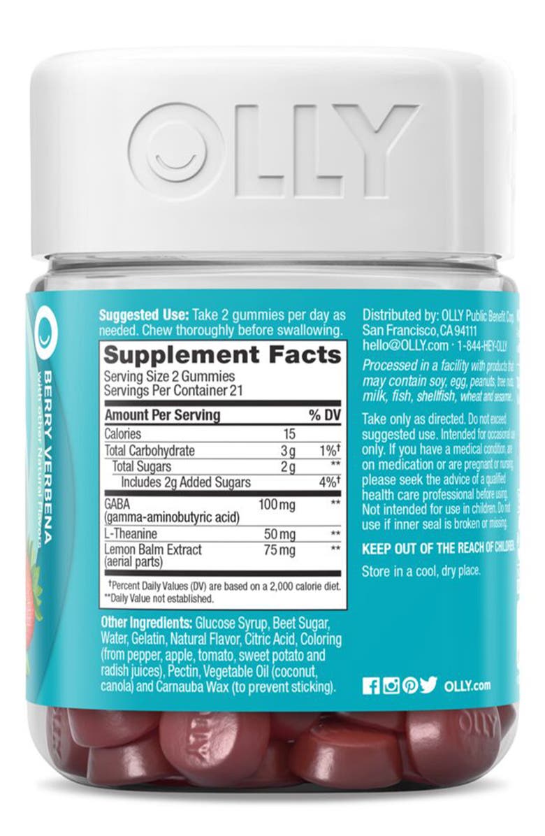 OLLY Goodbye Stress 42-Pack Gummy Supplements, Alternate, color,