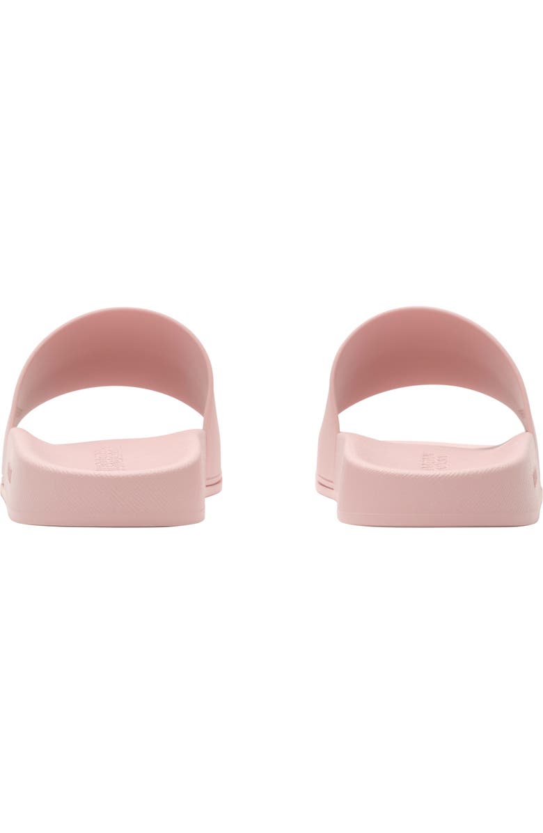 Burberry Logo Slides, Alternate, color, Candy Pink/Dove Beige