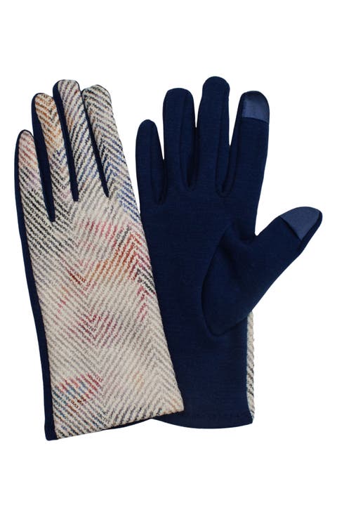 Chevron Jersey Touchscreen Gloves