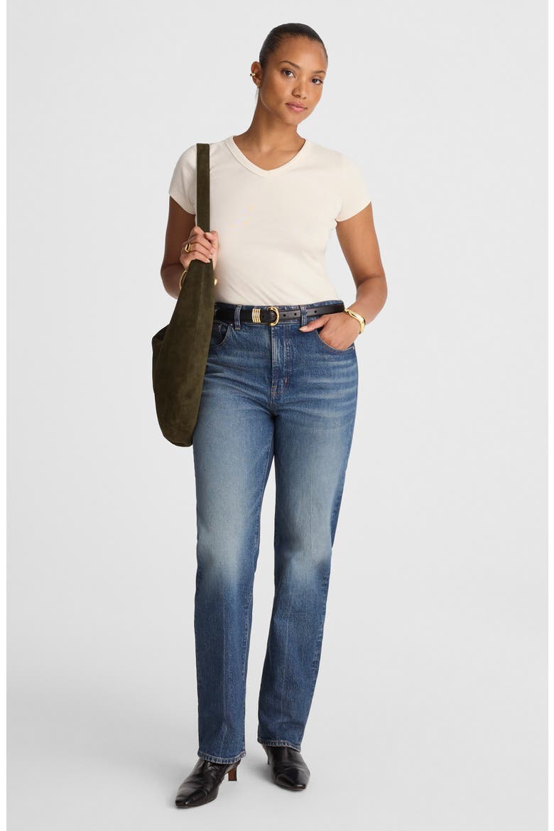 Curvy Longline Straight Leg Jeans, Main, color, GREENDALE WASH
