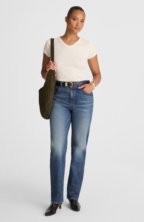 Curvy Longline Straight Leg Jeans