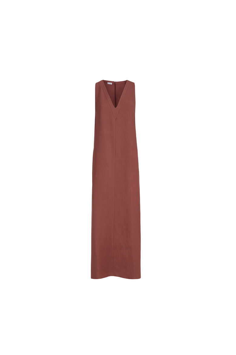 Fluid twill dress, Alternate, color, Red