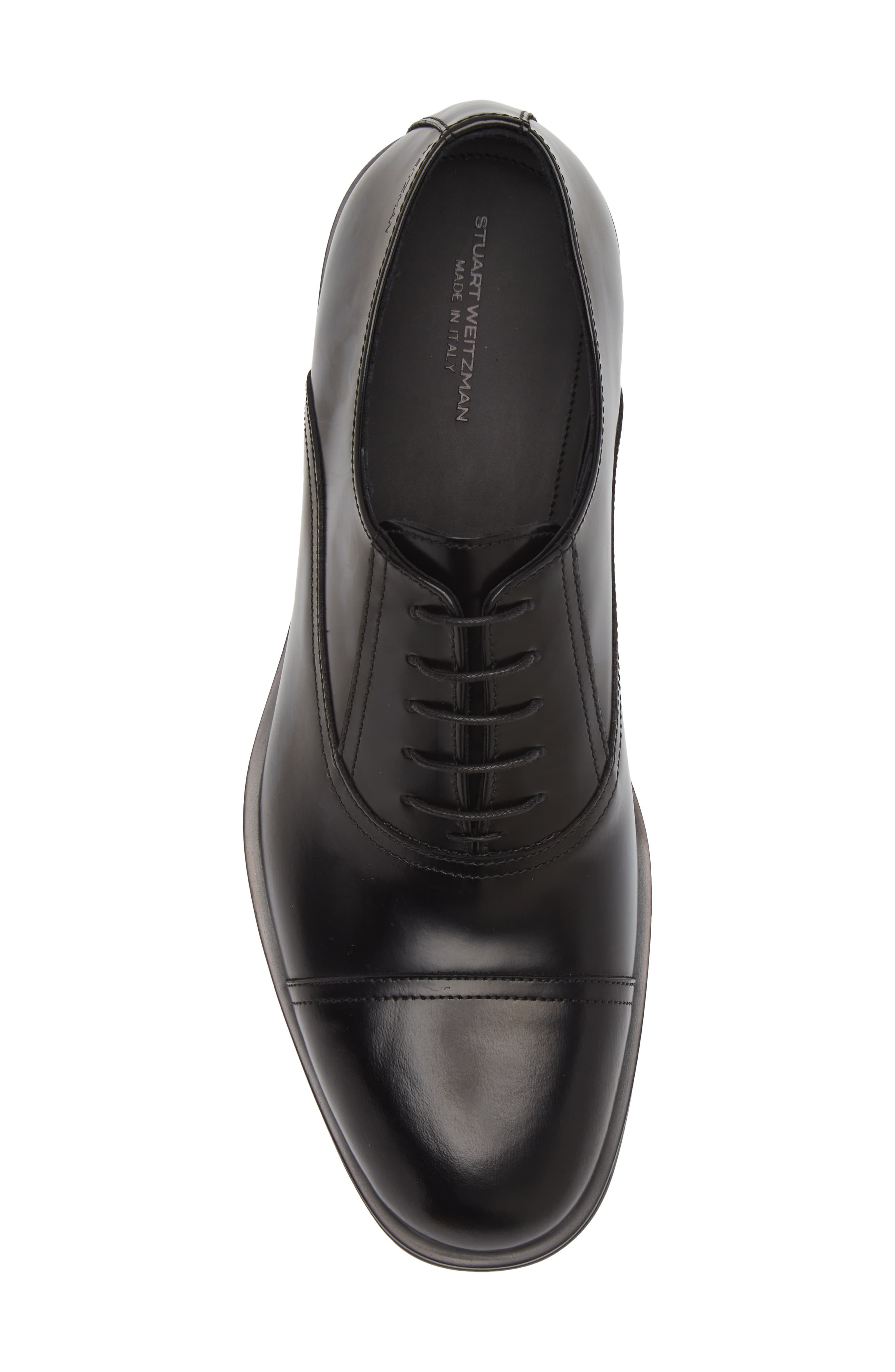 Stuart Weitzman Club Classic Cap Toe Oxford, Alternate, color, Black