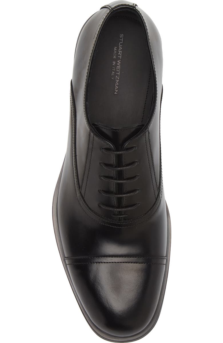 Stuart Weitzman Club Classic Cap Toe Oxford, Alternate, color, Black