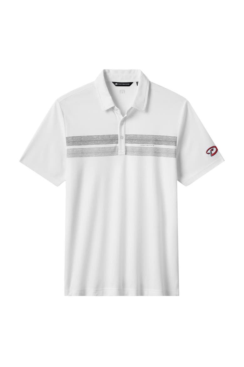 Men's TravisMathew White Arizona Diamondbacks Top Recruit Tri-Blend Polo, Alternate, color, White