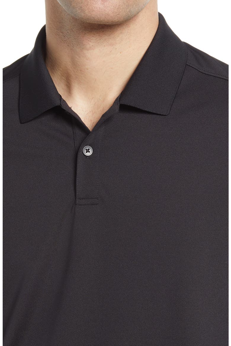 Tech-Smart Piqué Performance Polo, Alternate, color, BLACK MELANGE