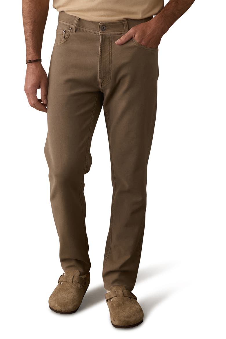 Comfort Terry Straight Leg Pants, Main, color, MEDIUM WASH