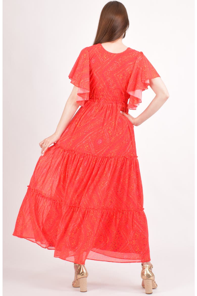 Lanna Tiered Maxi Dress, Alternate, color, Red