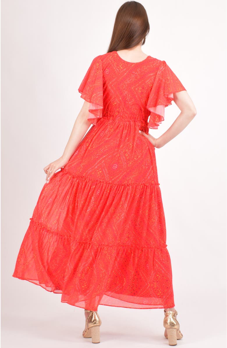 RAAS Lanna Tiered Maxi Dress, Alternate, color, Red