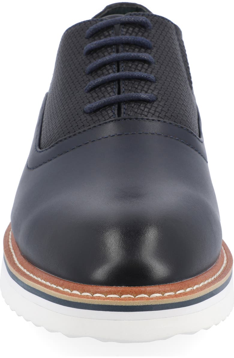 VANCE CO Weber Plain Toe Vegan Leather Oxford, Alternate, color, Navy
