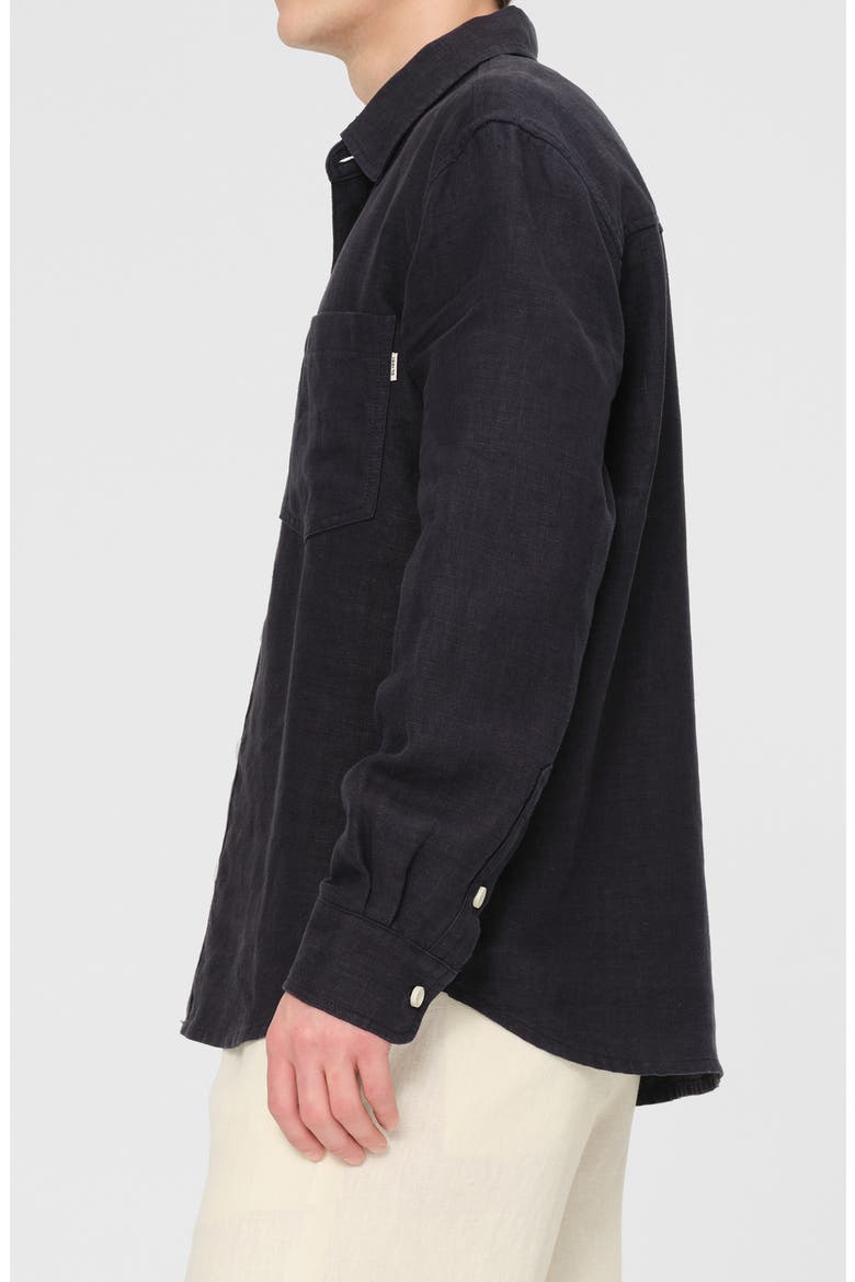 Dominick Button-Up Linen Shirt, Alternate, color, CLASSIC NAVY LINEN