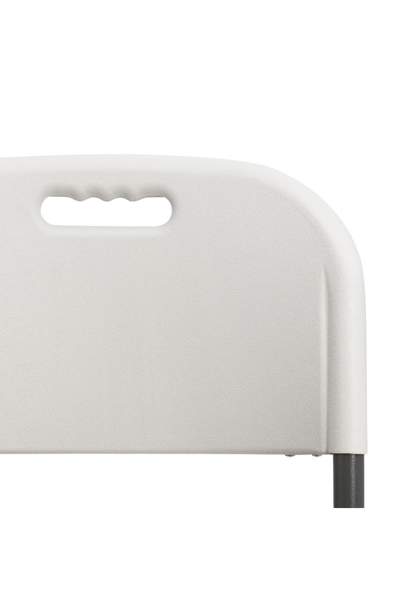 Elama 4 Piece Stackable Folding Chair Set for Indoor and Outdoor, Alternate, color, White