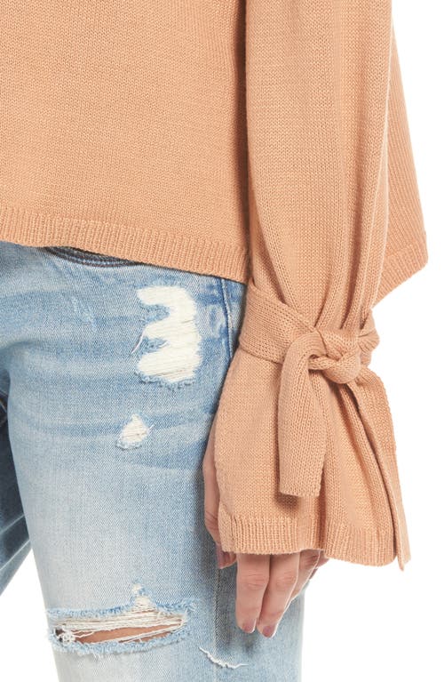 Astr The Label Tie Sleeve Sweater In Orange