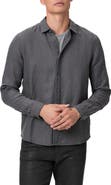 PAIGE Peters Linen Blend Button-Up Shirt