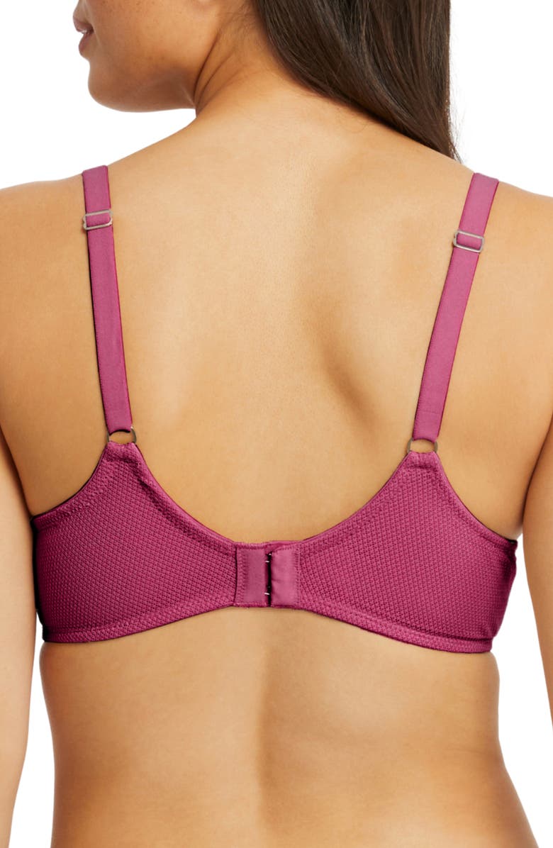 Montelle Intimates Underwire Spacer Balconette Bra, Alternate, color, Cranberry/ Rose
