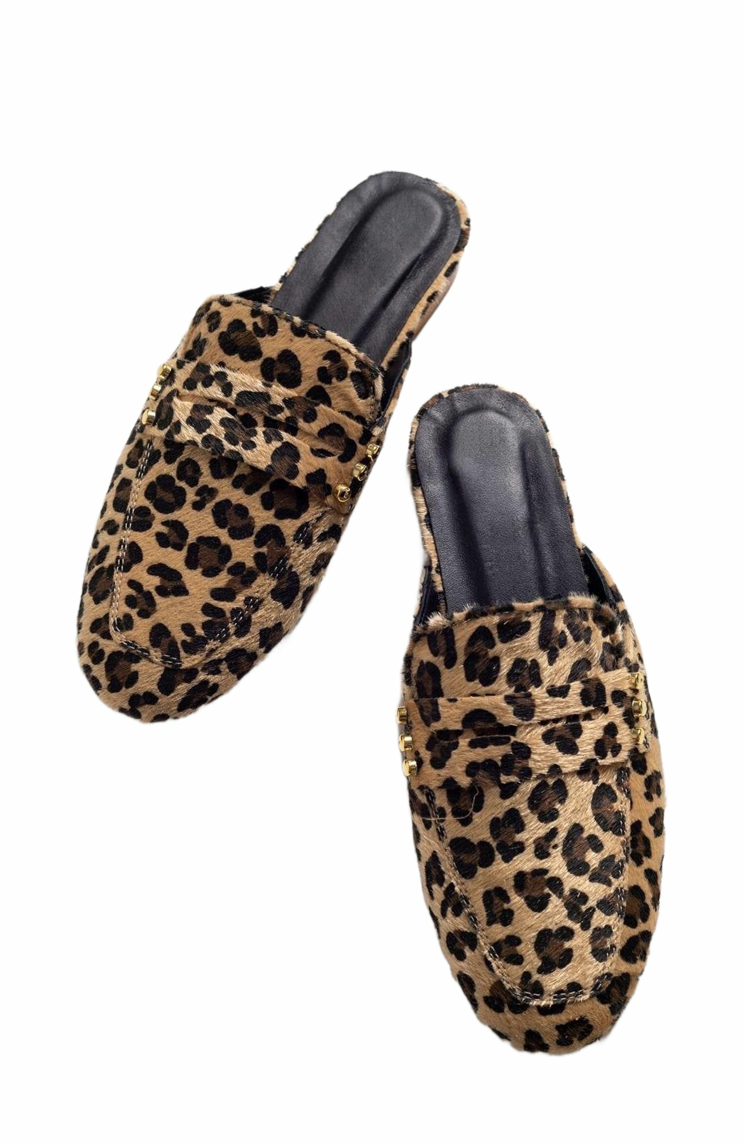 Forever & Always Shoes Eleonora Leopard Print Leather Clogs, Alternate, color, 