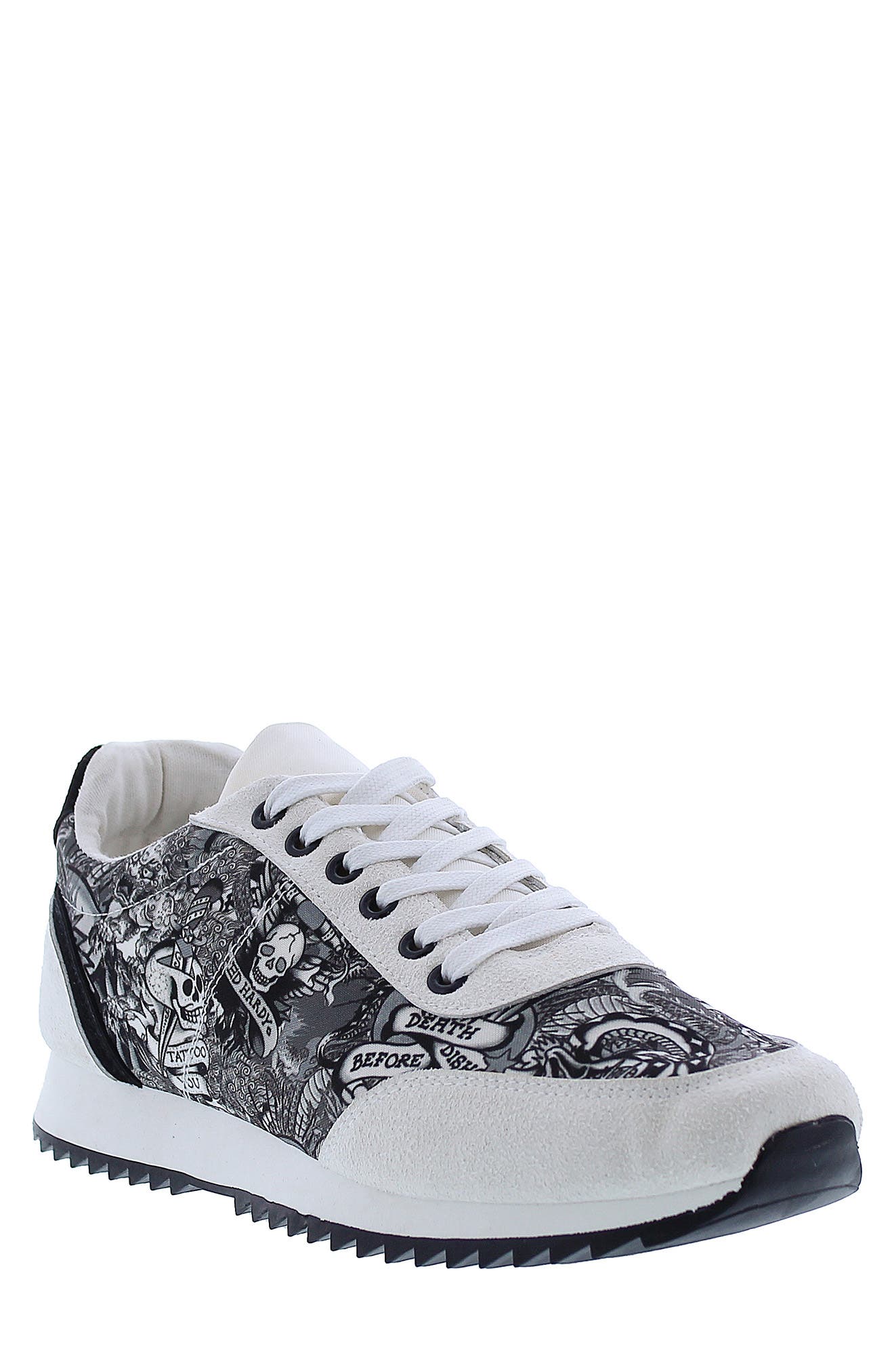 Ed Hardy Hank Skull Print Sneaker (Men) | Nordstromrack
